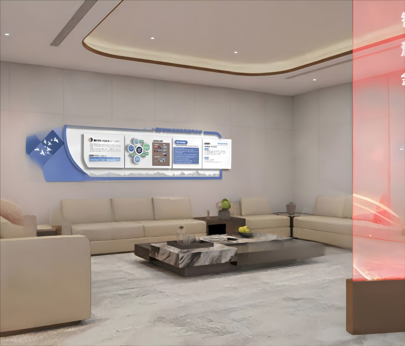 嵘升信息科技办公空间及文化墙设计